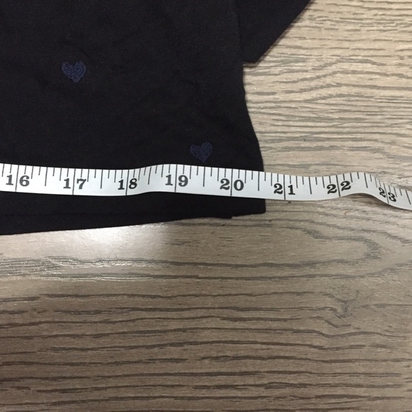 Splendid heart print stretch crew top navy NWT sm - Picture 11 of 11